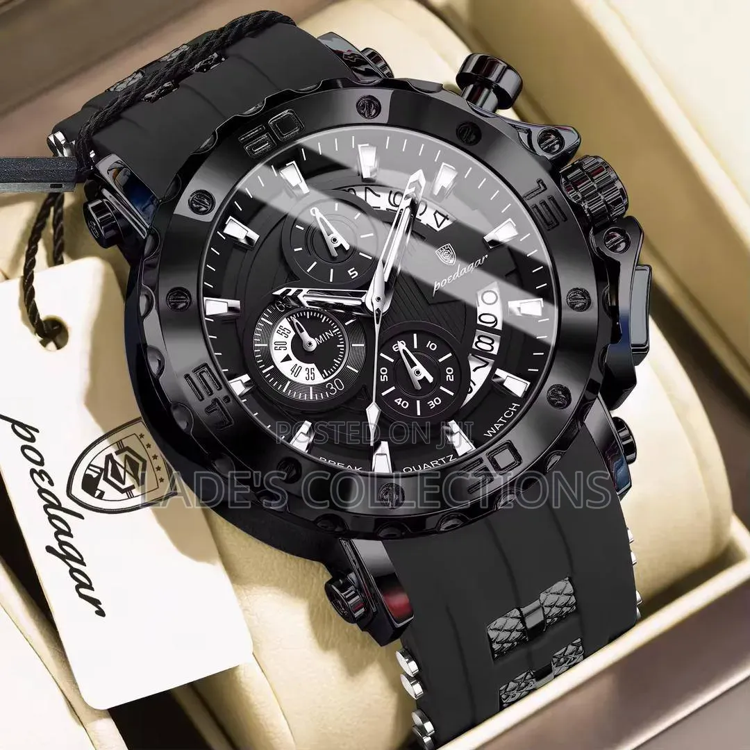 Poedager Chronograph (A 28) Leather Wristwatch