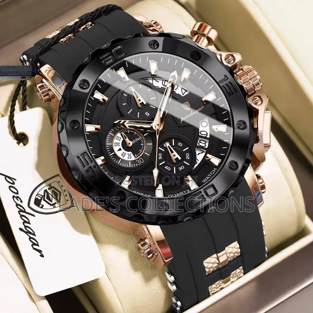 Poedager Chronograph (A 28) Leather Wristwatch