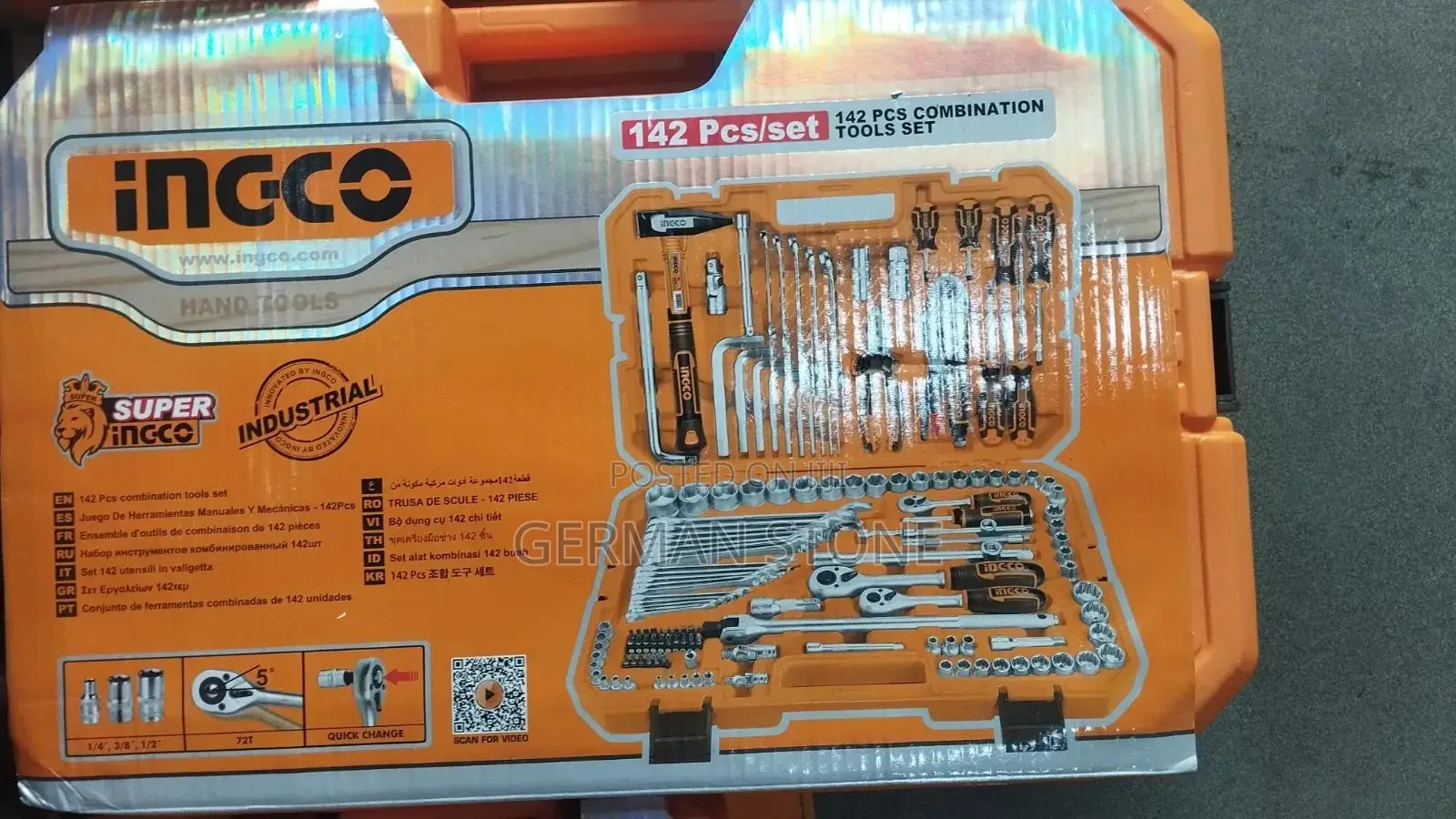 Ingco 142-Piece Combination Tool Set