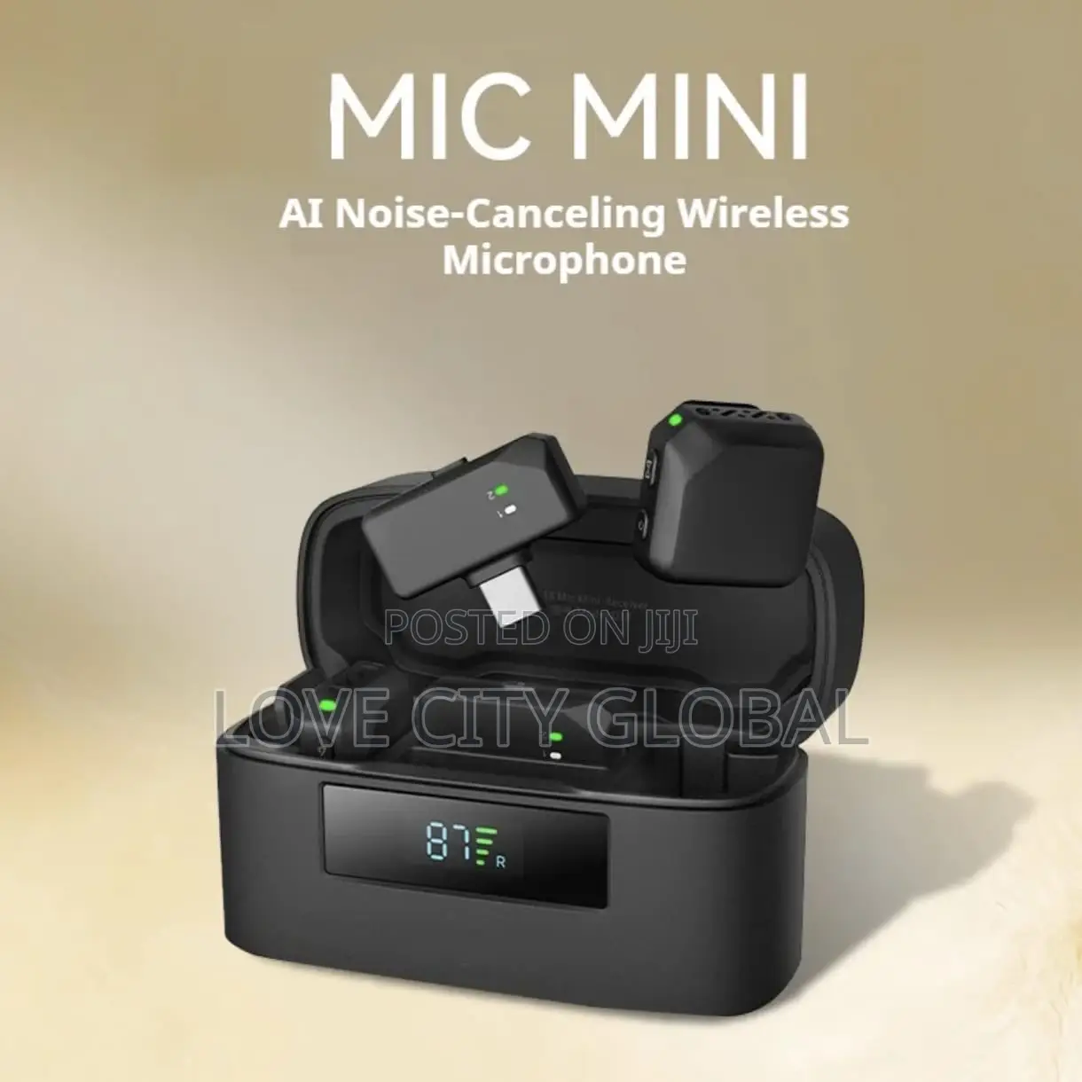 4in1 Ai Noise Cancellation Wireless Mic Lavalier Magnetic Clip-on Mic