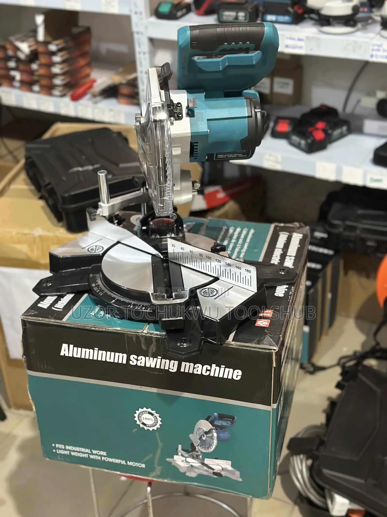 Cordless Aluminum Cutting Mitre Saw 48v Lithium Battery Powered