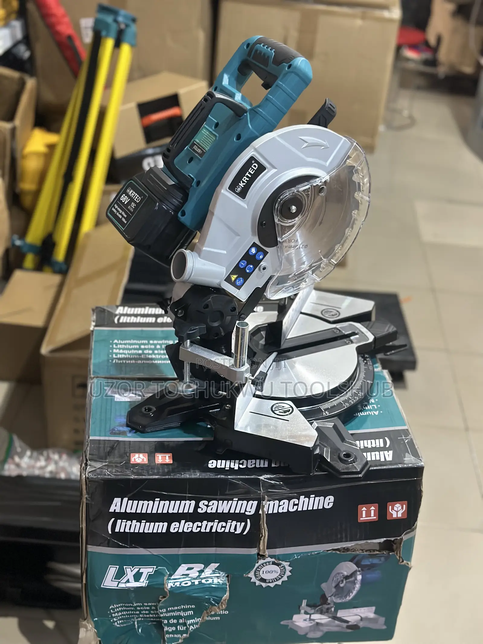 Cordless Aluminum Cutting Mitre Saw 48v Lithium Battery Powered