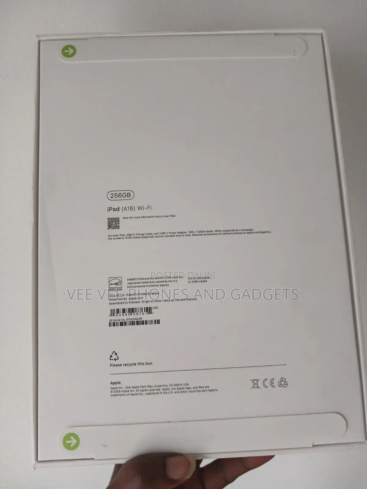 New Apple iPad (2025) 256 GB Yellow