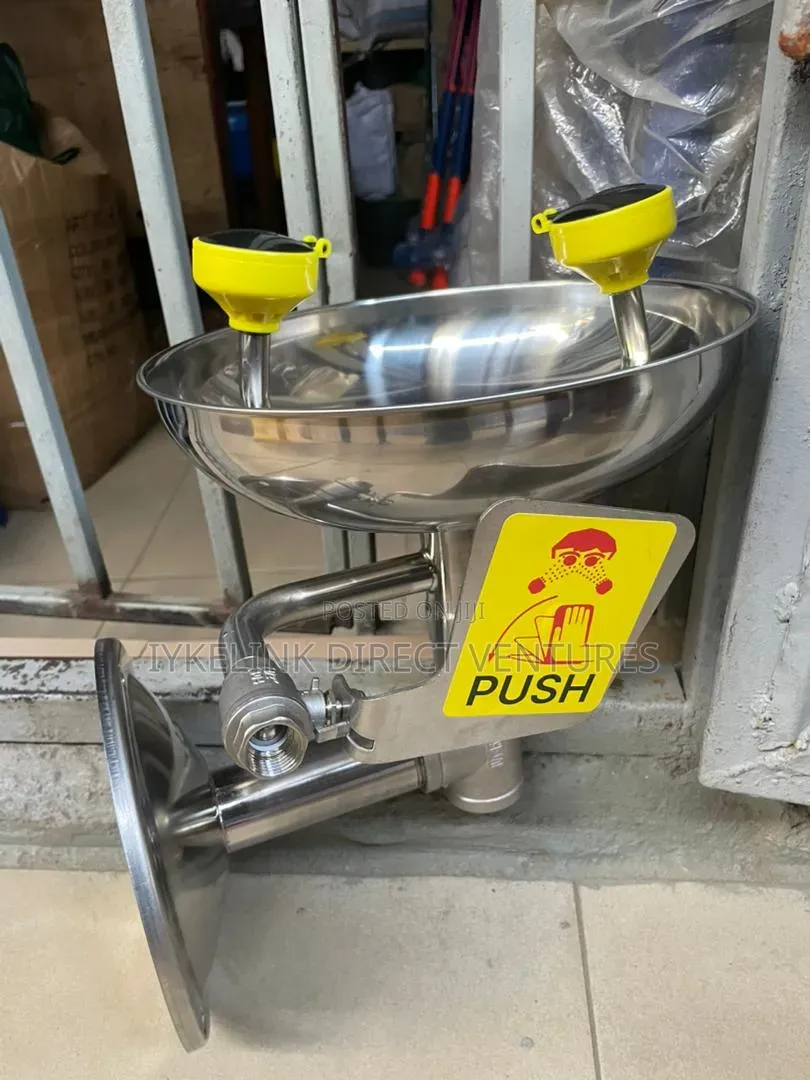 Stainless Steel Wall-Mounted Emergency Eye Wash