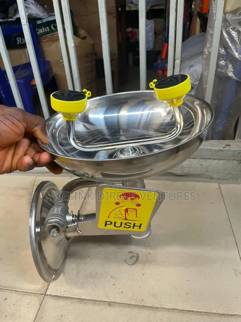 Stainless Steel Wall-Mounted Emergency Eye Wash