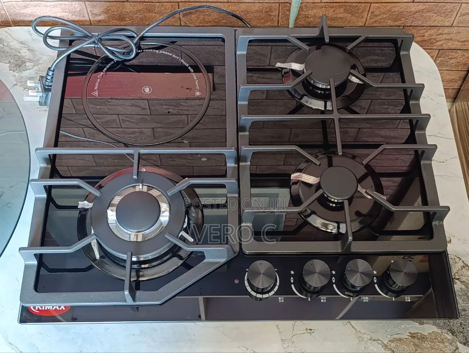 New Kimax 3+1 Gas and Electric Auto Ignition Gas Hob.