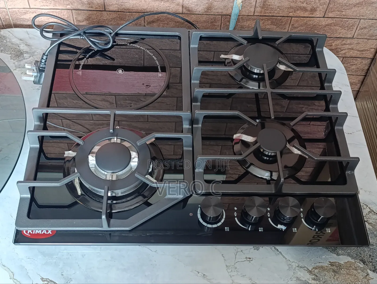 New Kimax 3+1 Gas and Electric Auto Ignition Gas Hob.