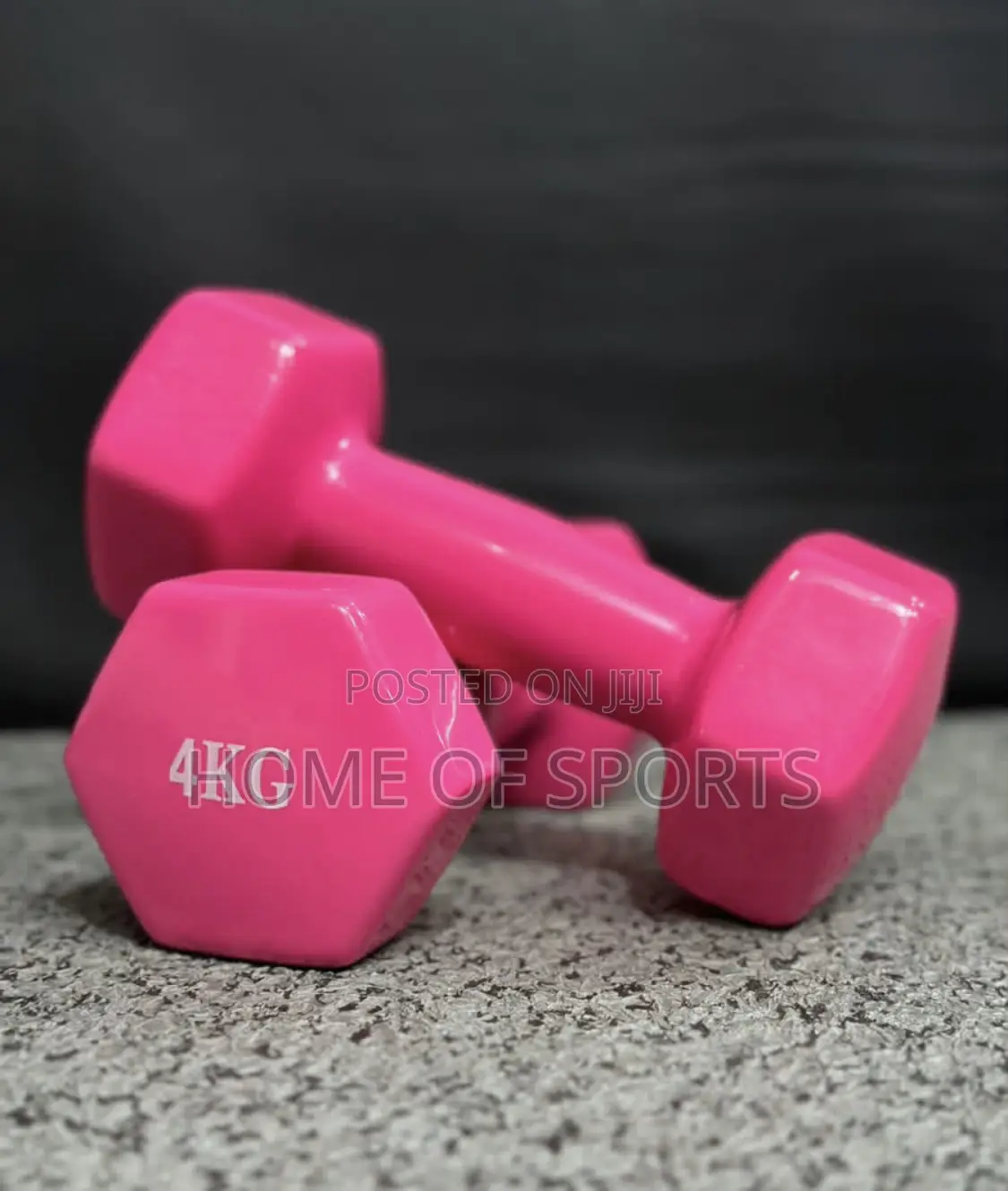 Pair of 4kg Aerobic Rubber Dumbbell