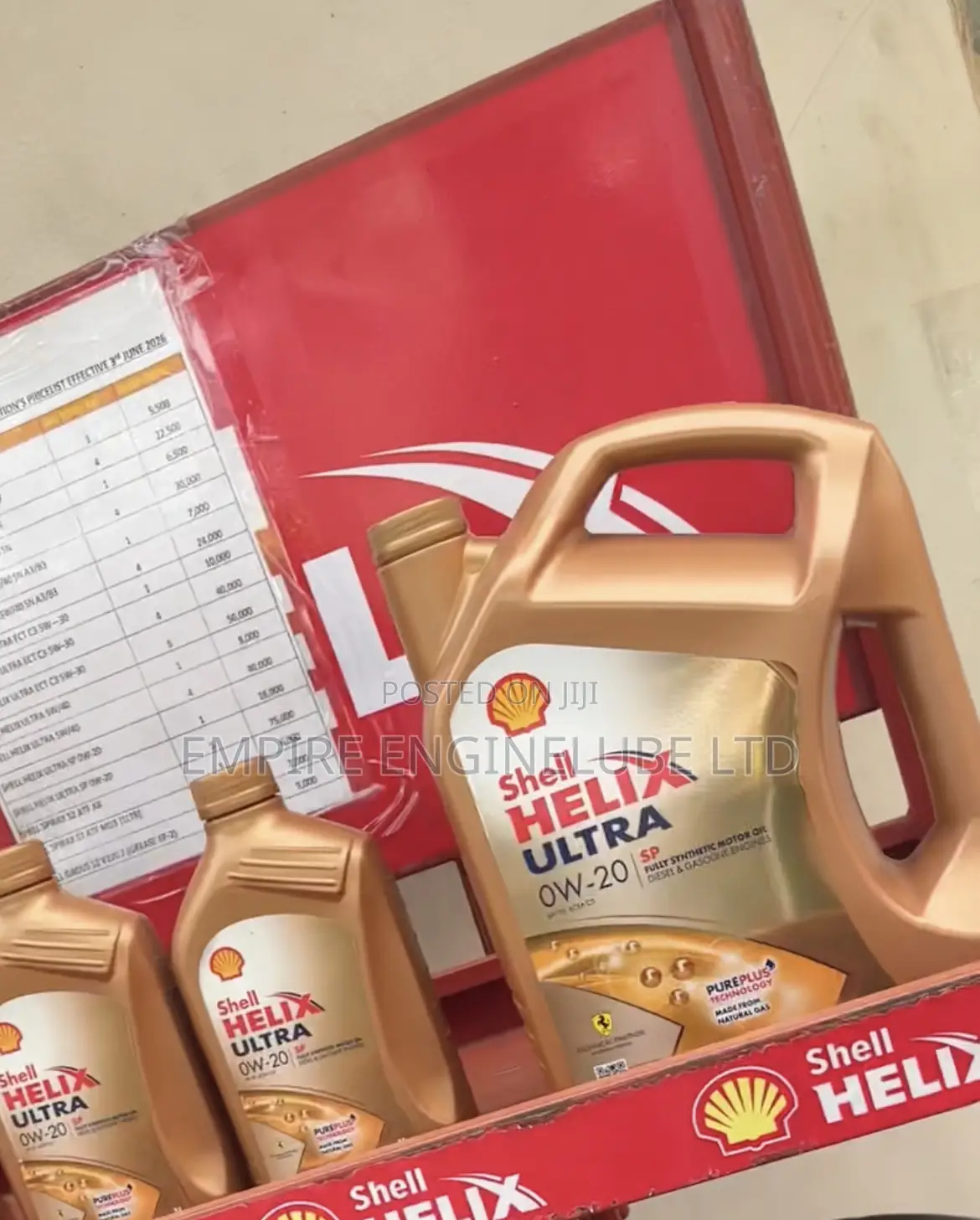 Shell Helix Ultra 0w20 1 and 5litres