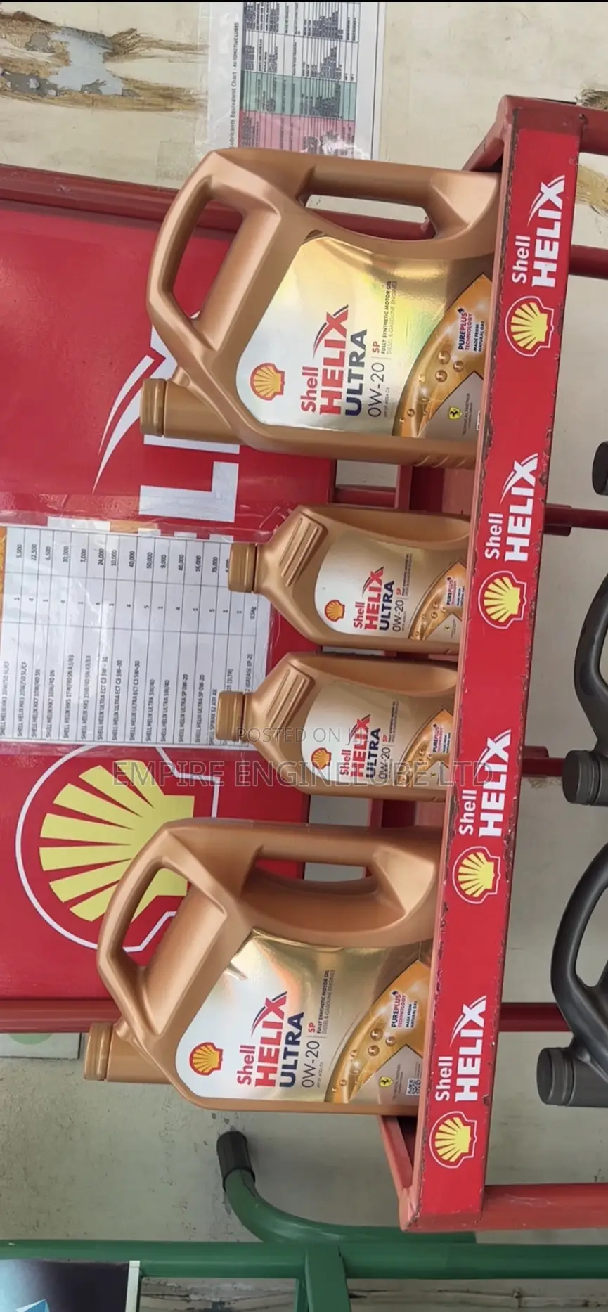 Shell Helix Ultra 0w20 1 and 5litres