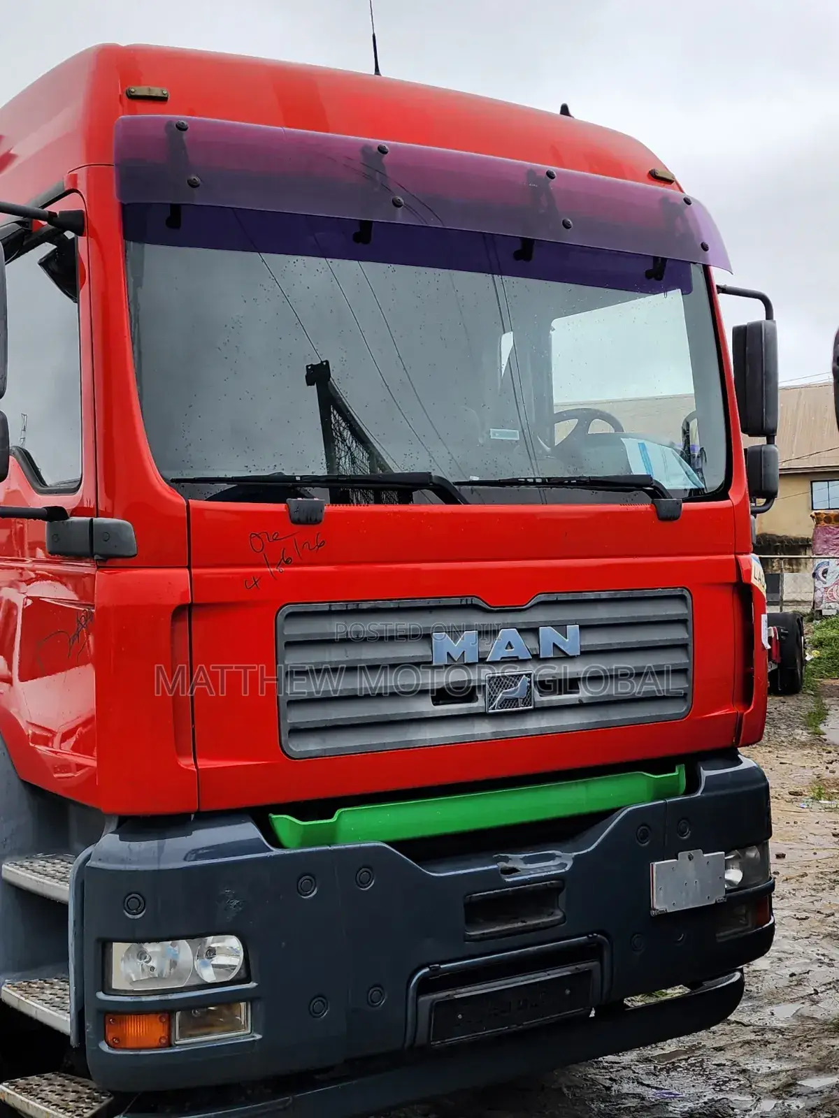 Clean Foreign Used Man Tga Truck 10 Tyres 2005 Red