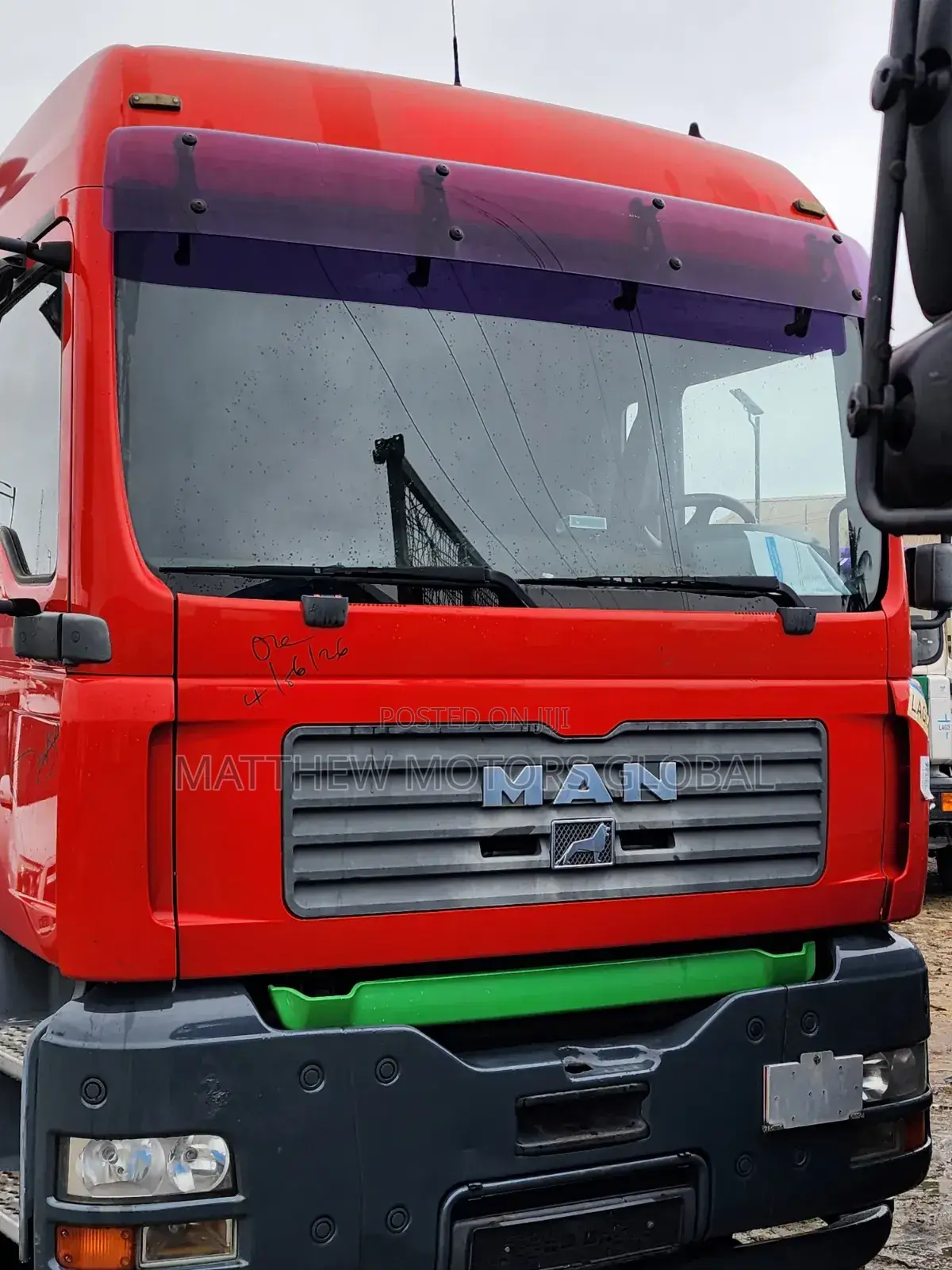 Clean Foreign Used Man Tga Truck 10 Tyres 2005 Red