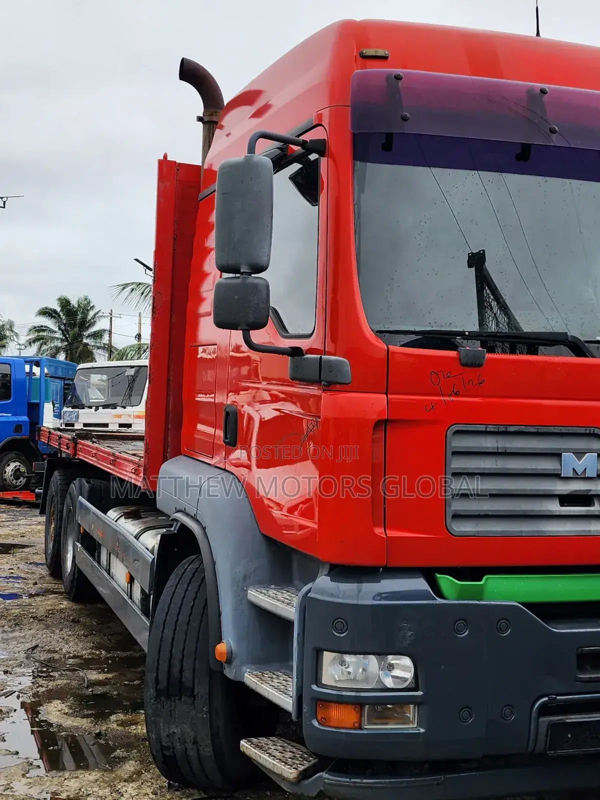 Clean Foreign Used Man Tga Truck 10 Tyres 2005 Red