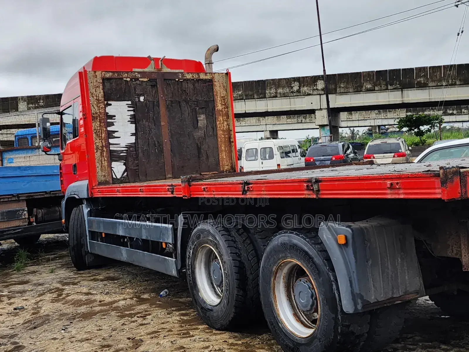 Clean Foreign Used Man Tga Truck 10 Tyres 2005 Red