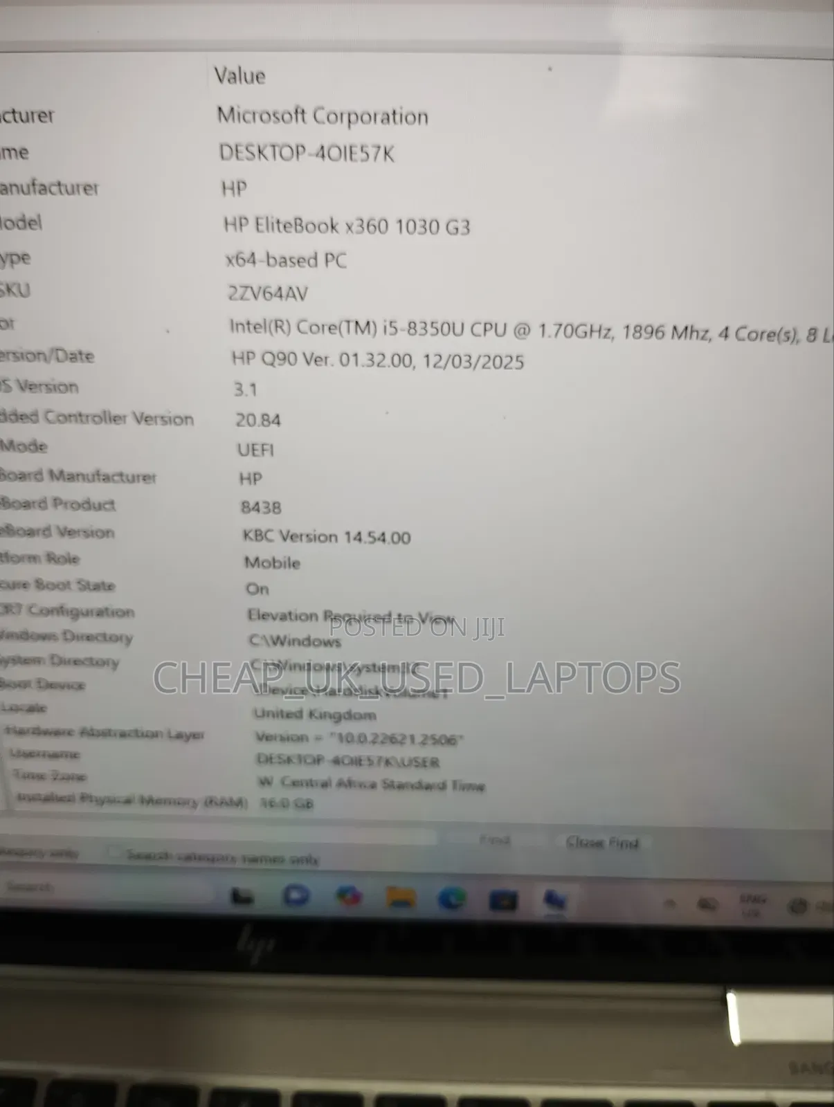 Laptop HP EliteBook X360 1030 G3 16GB Intel Core i5 SSD 256GB