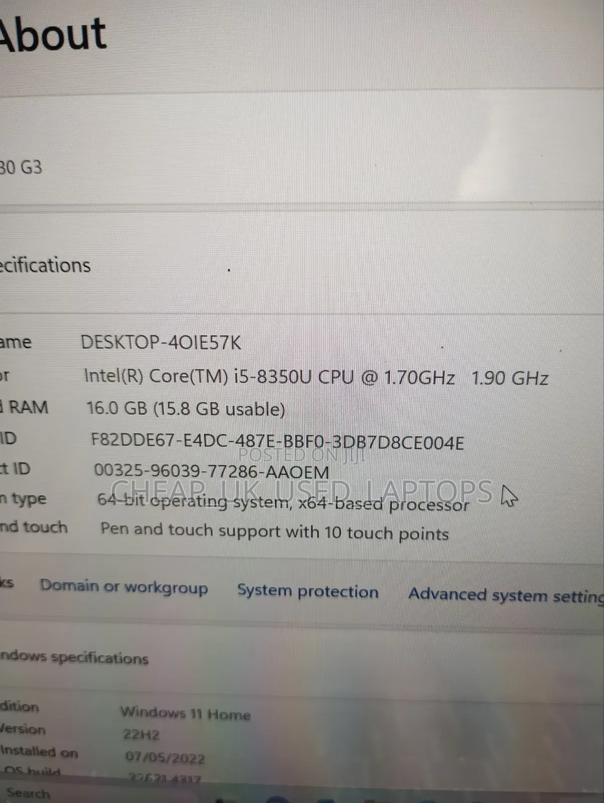 Laptop HP EliteBook X360 1030 G3 16GB Intel Core i5 SSD 256GB