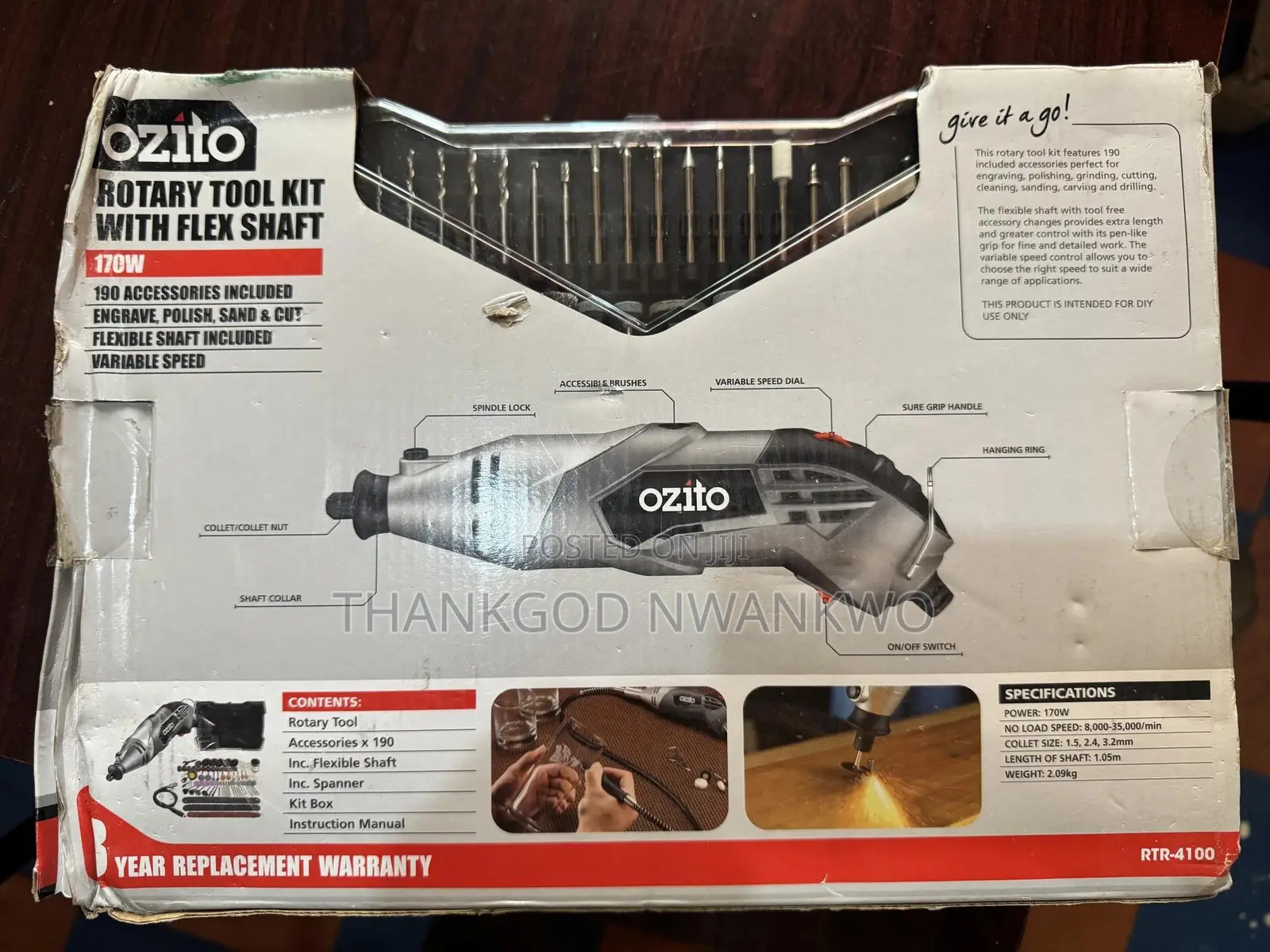 Ozito Rotary Tool Kit With Flex Shaft