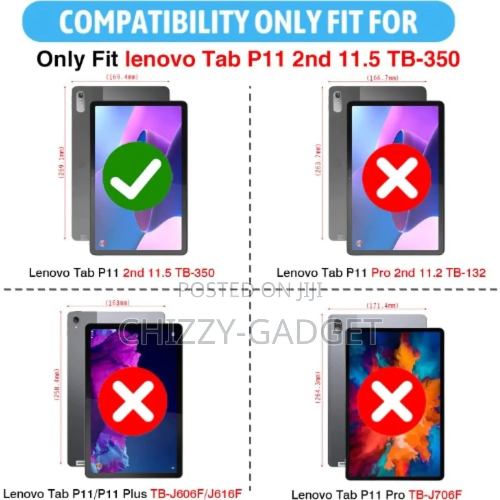 Lenovo Tab P11 2nd Gen - 11.5" - Tb-350fu/Tb-350xc Case Cover Pouch