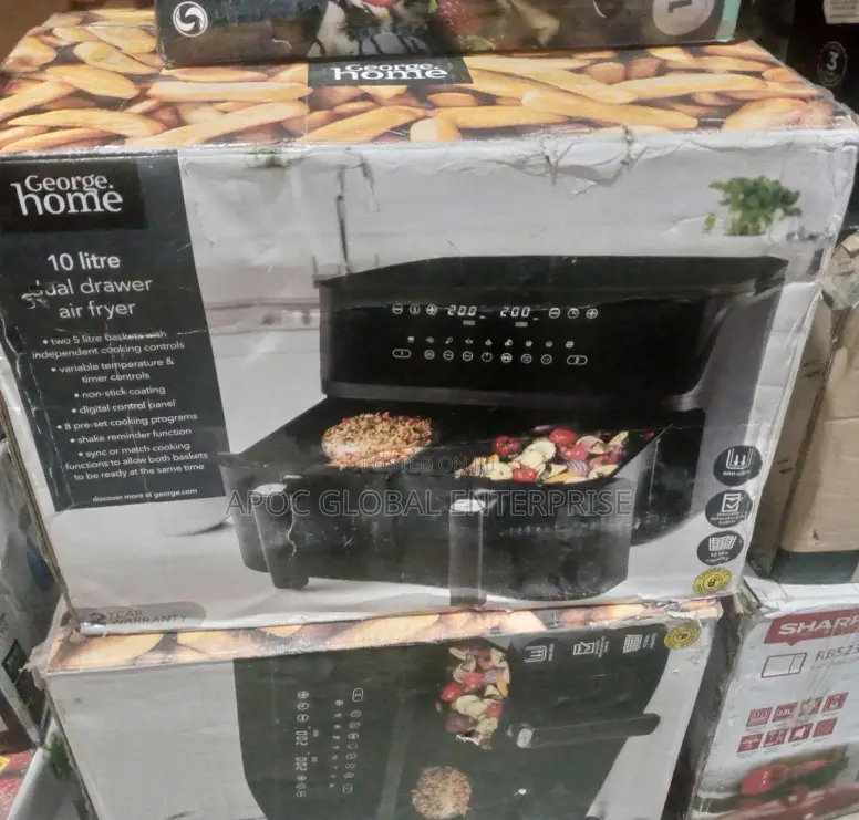 George Home 10l Dual Drawer Digital Air Fryer