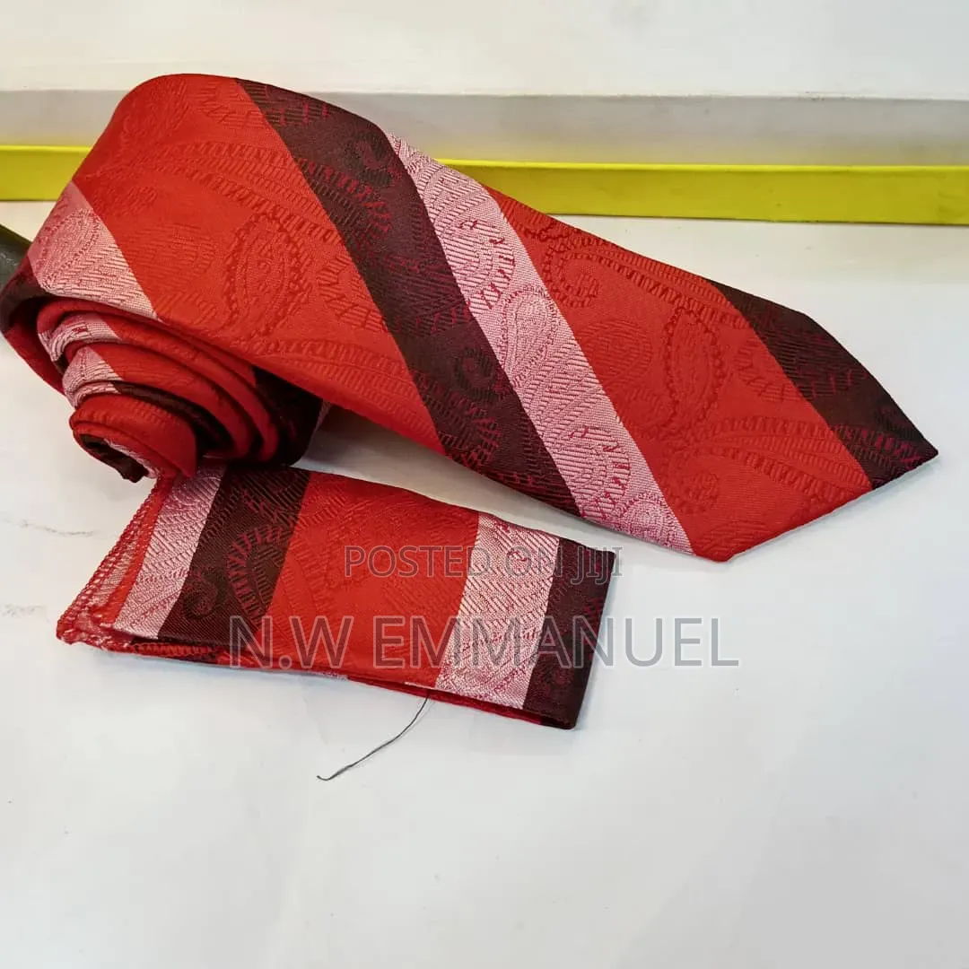 Premium Quality Men’S Tie With Pocket Square – Elegant Stylish