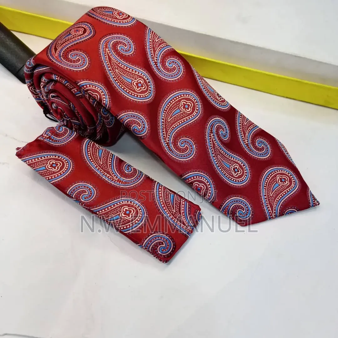 Premium Quality Men’S Tie With Pocket Square – Elegant Stylish