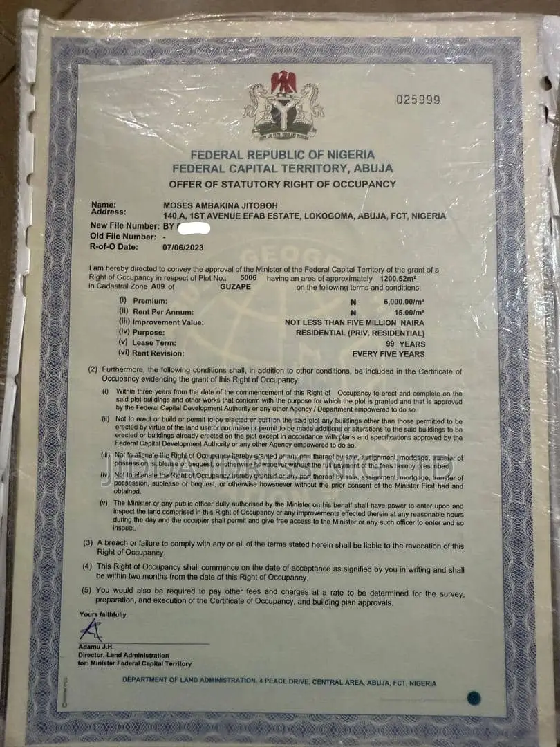 Strategic Investment Plot In Guzape Main Abuja
