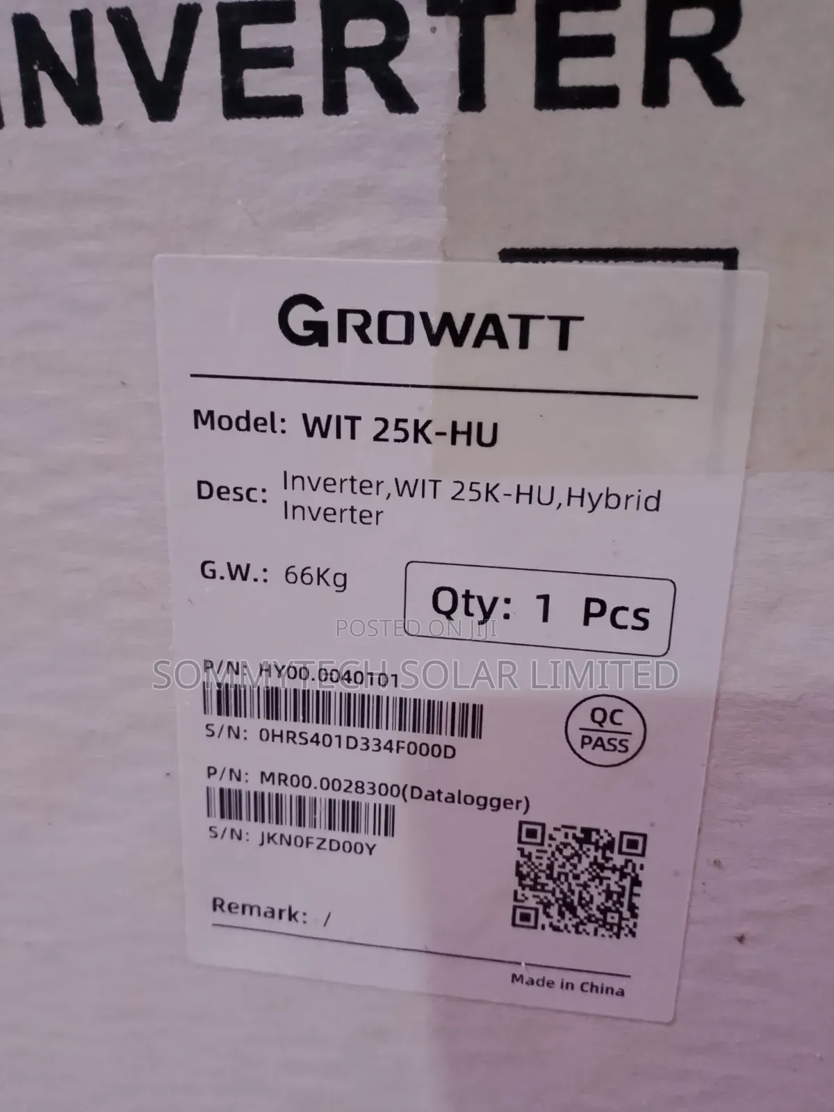 25kva _3phase Growatt Hybrid Inverter