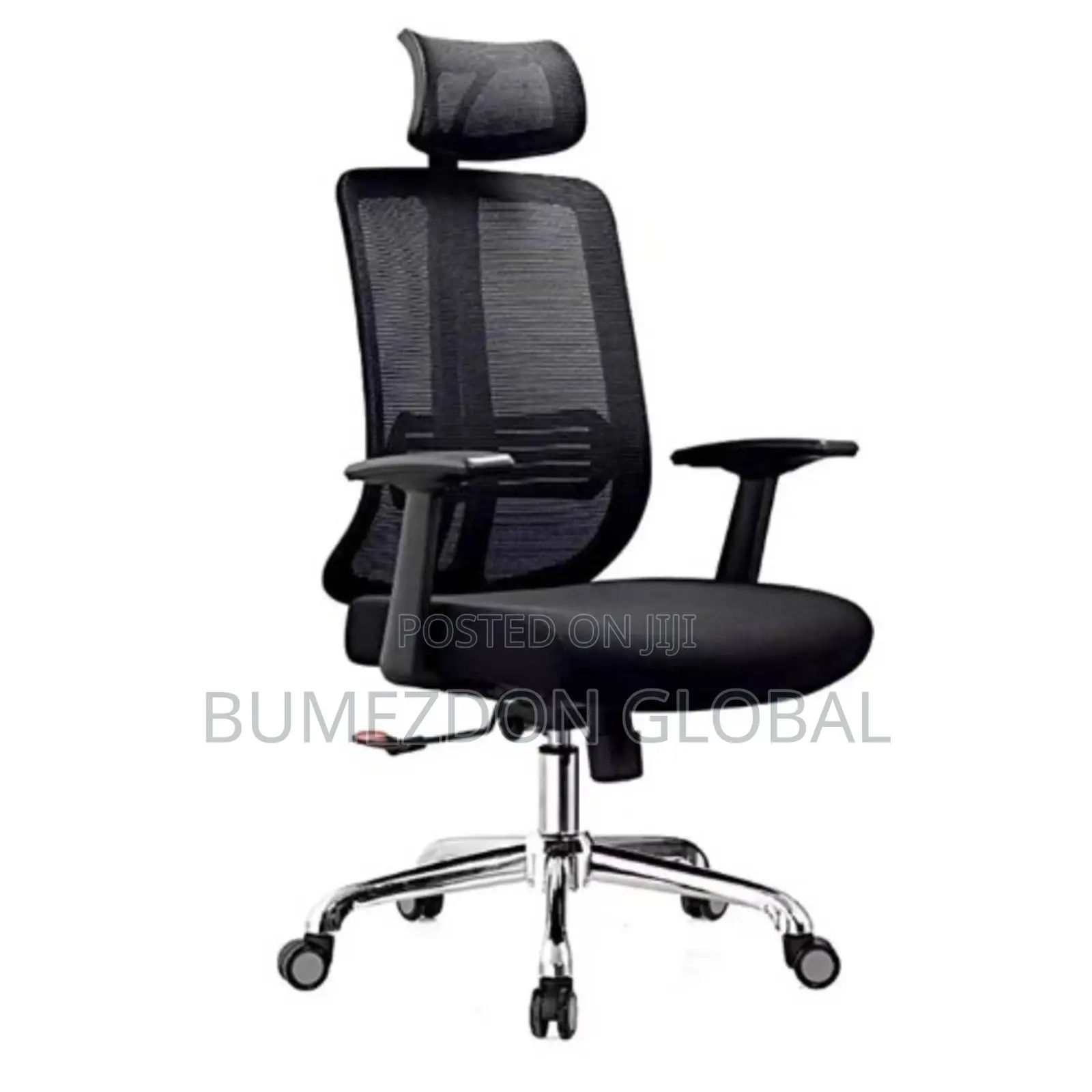 Ergonomic Mesh Office Chair With Headrest ><