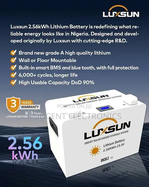 Luxsun 2.56kwh 24v Lithium Battery - Lifepo4 Battery With 6000+ Cycle!