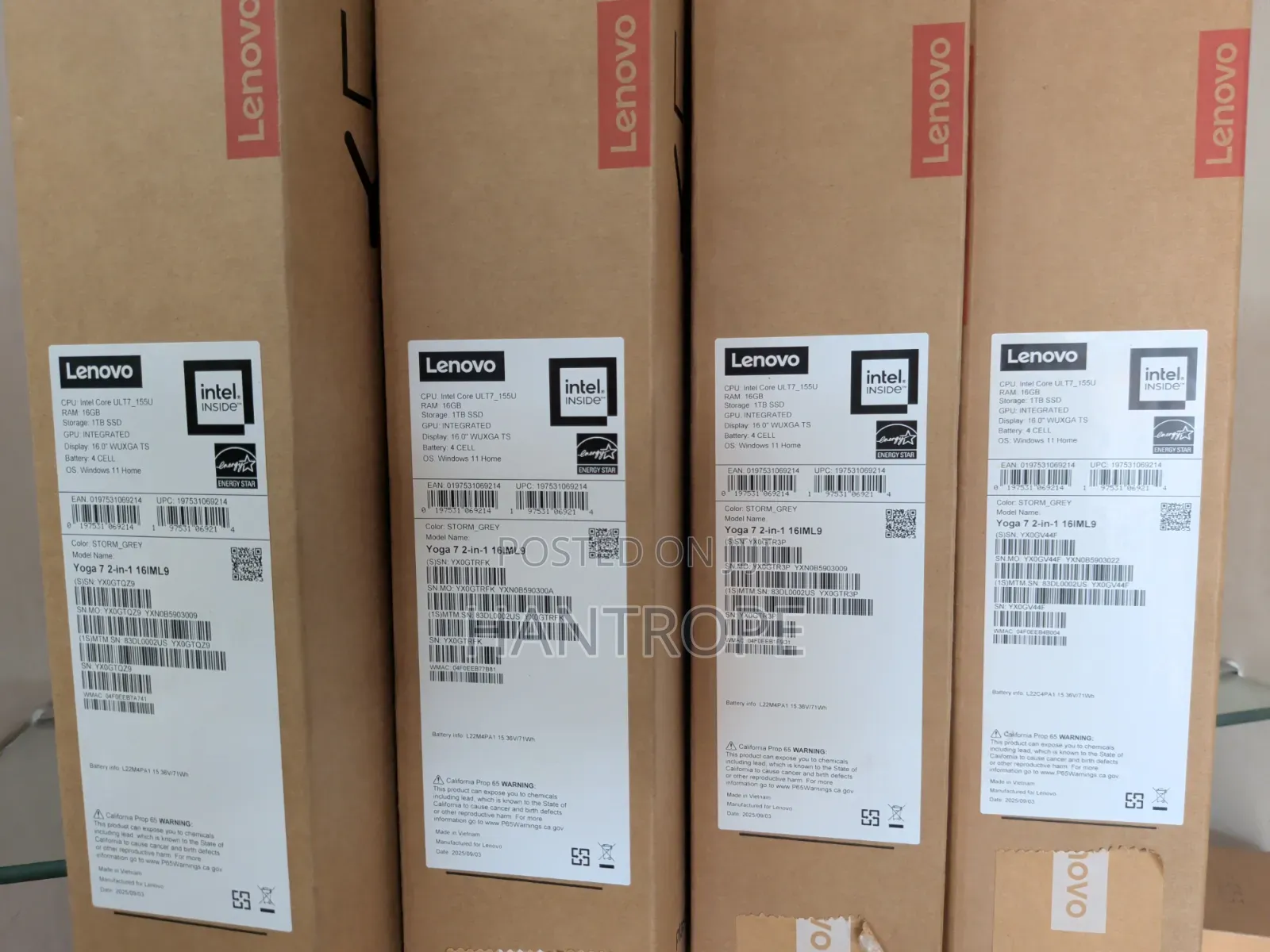 New Laptop Lenovo Yoga 7 15ITL5 16GB Intel Core Ultra 7 SSD 1T