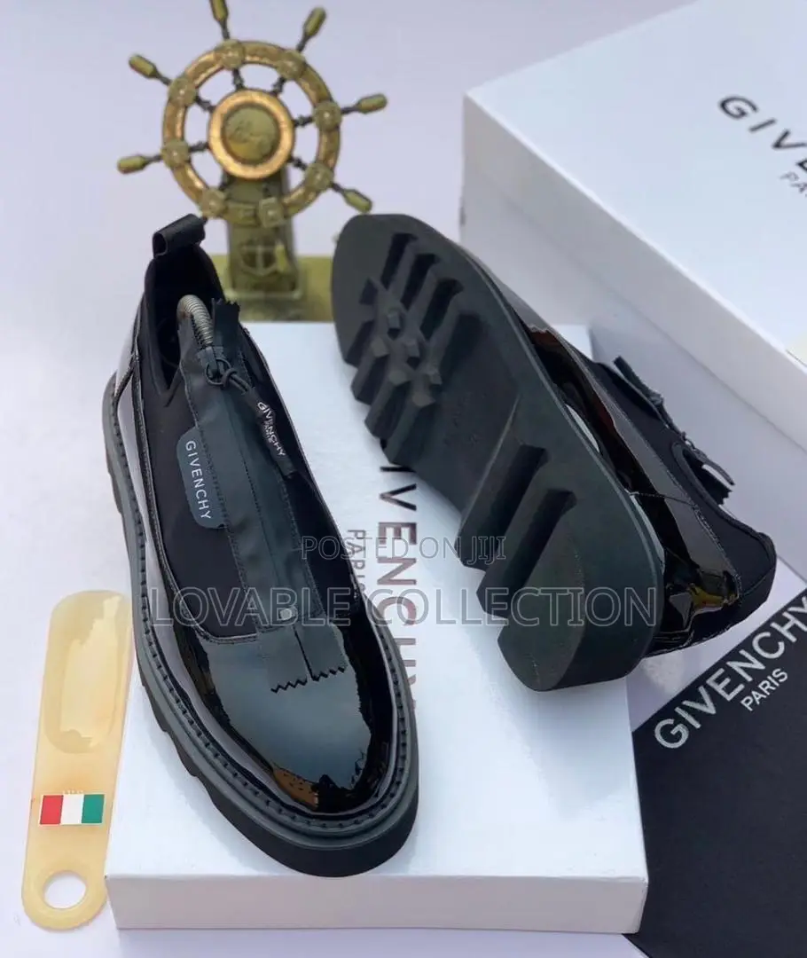 Givenchy Patent Leather Chunky Derby Shoes.
