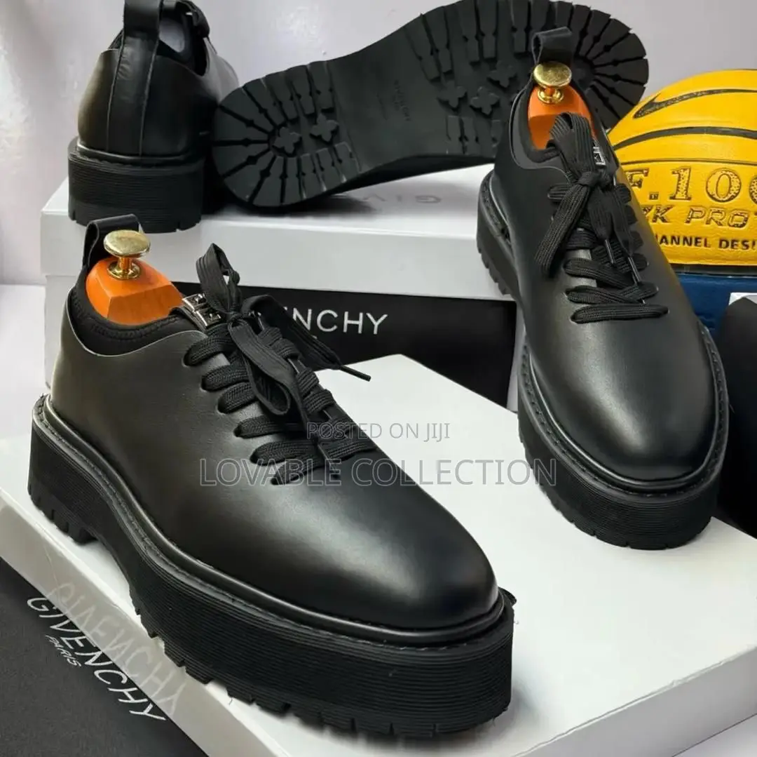 Givenchy Patent Leather Chunky Derby Shoes.