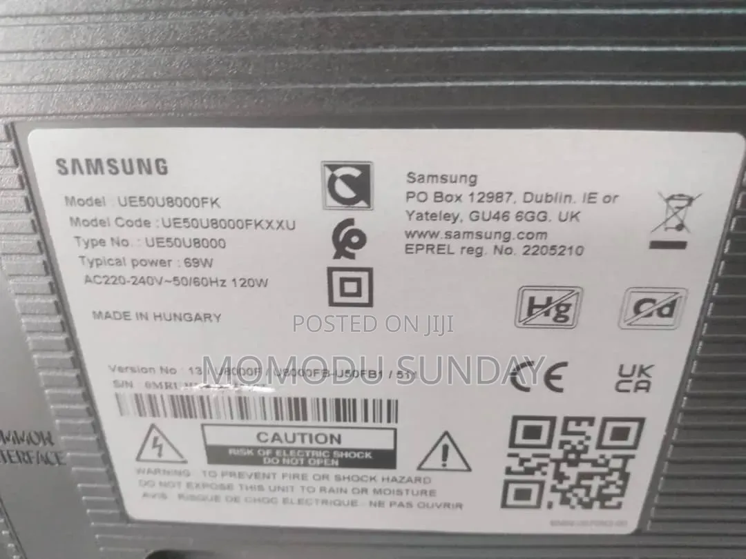 Samsung 50 Inch Ue50u8000fk Smart Uhd HDR Led Tv