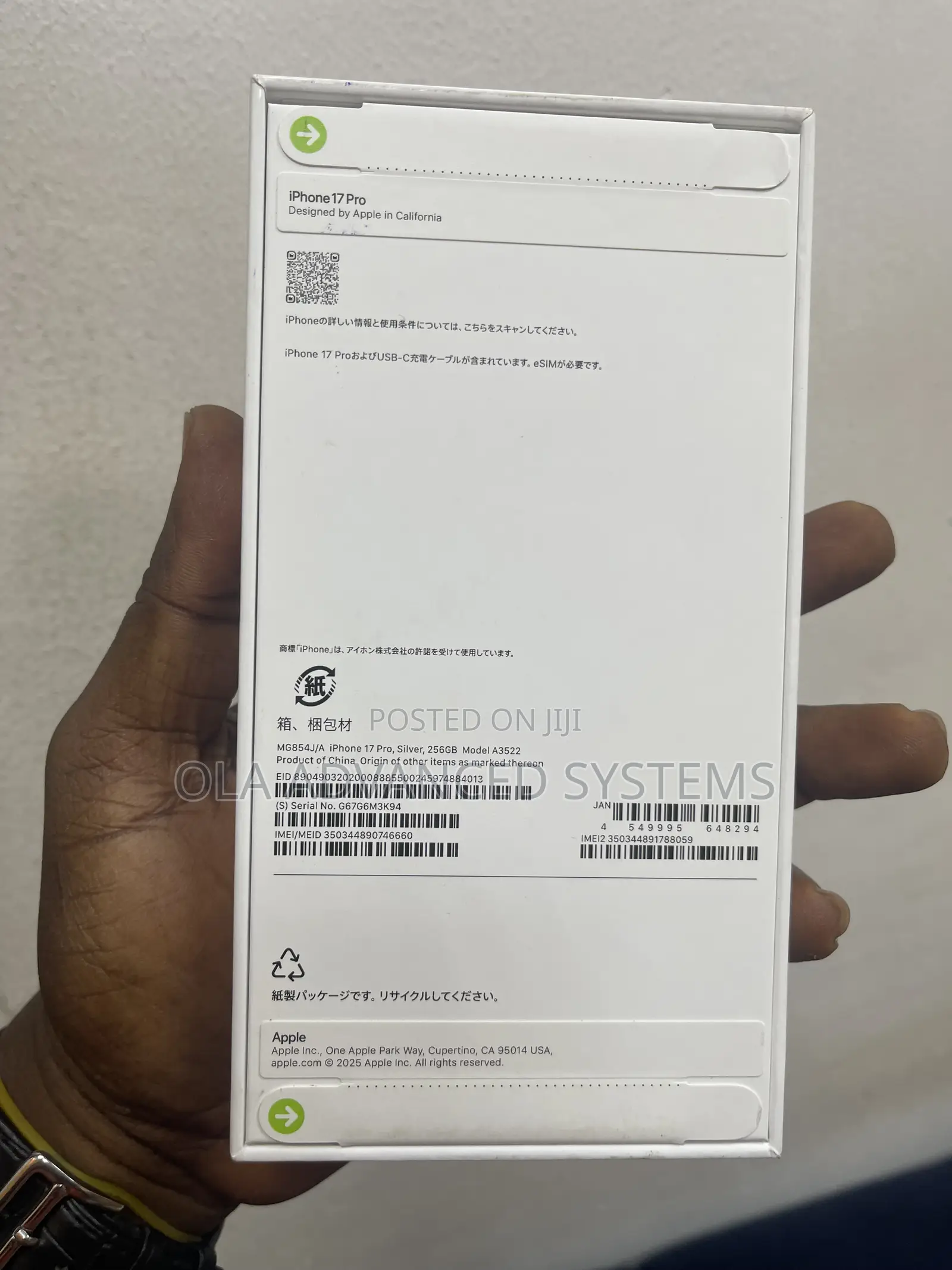 New Apple iPhone 17 Pro 256 GB Silver