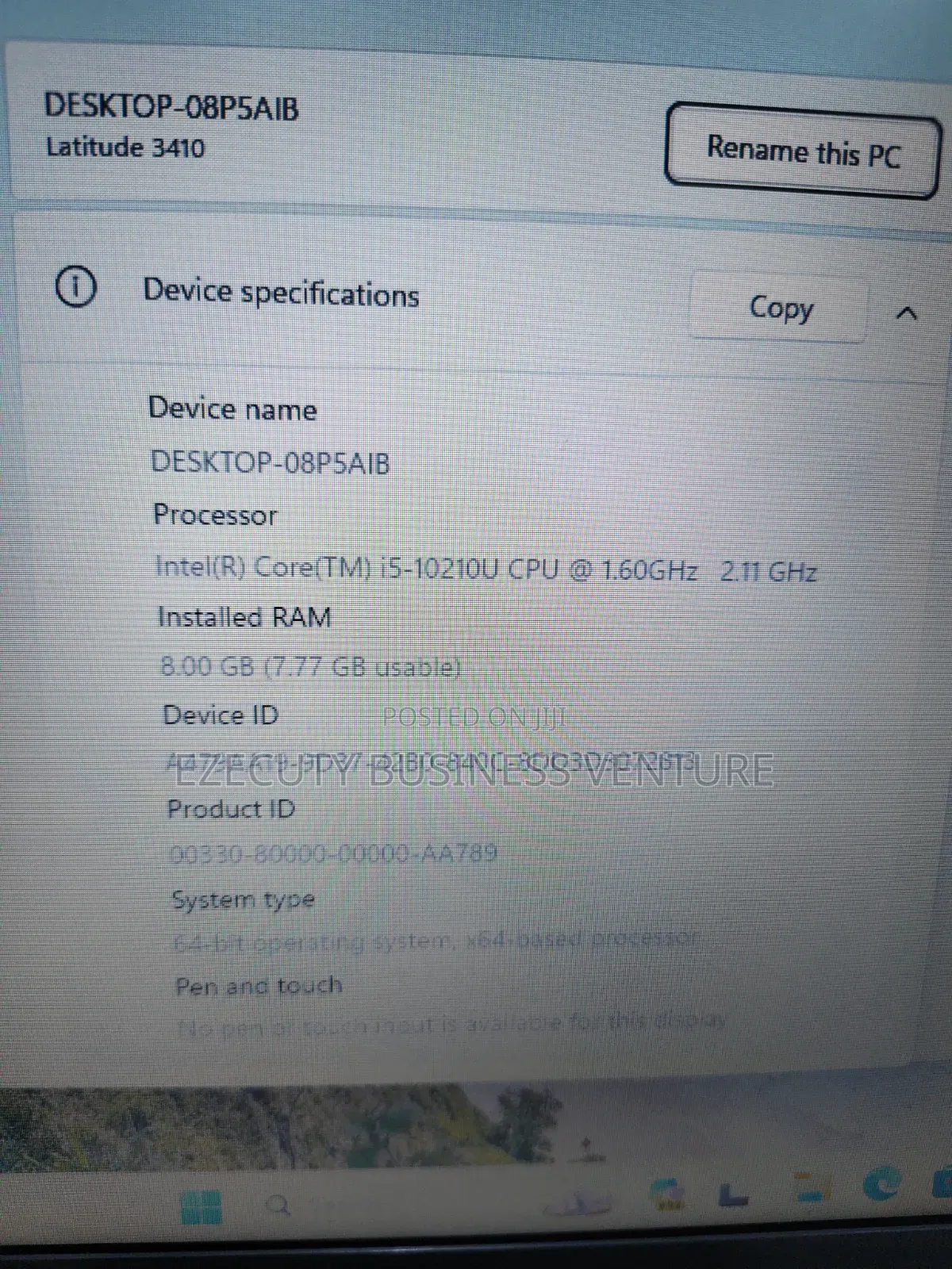 Laptop Dell Latitude 3410 8GB Intel Core i5 SSD 256GB