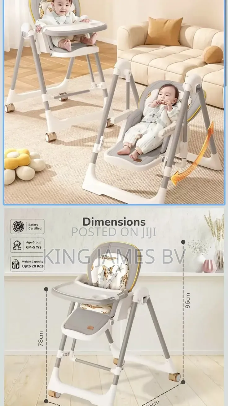 Baby High Chair With Swing – Safe Feeding Relaxing Motion