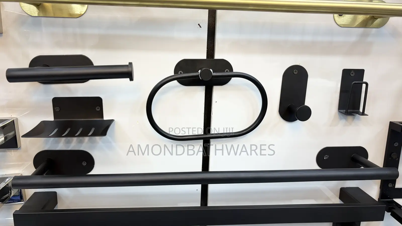 Sticker Matt Black Bathroom Accessories
