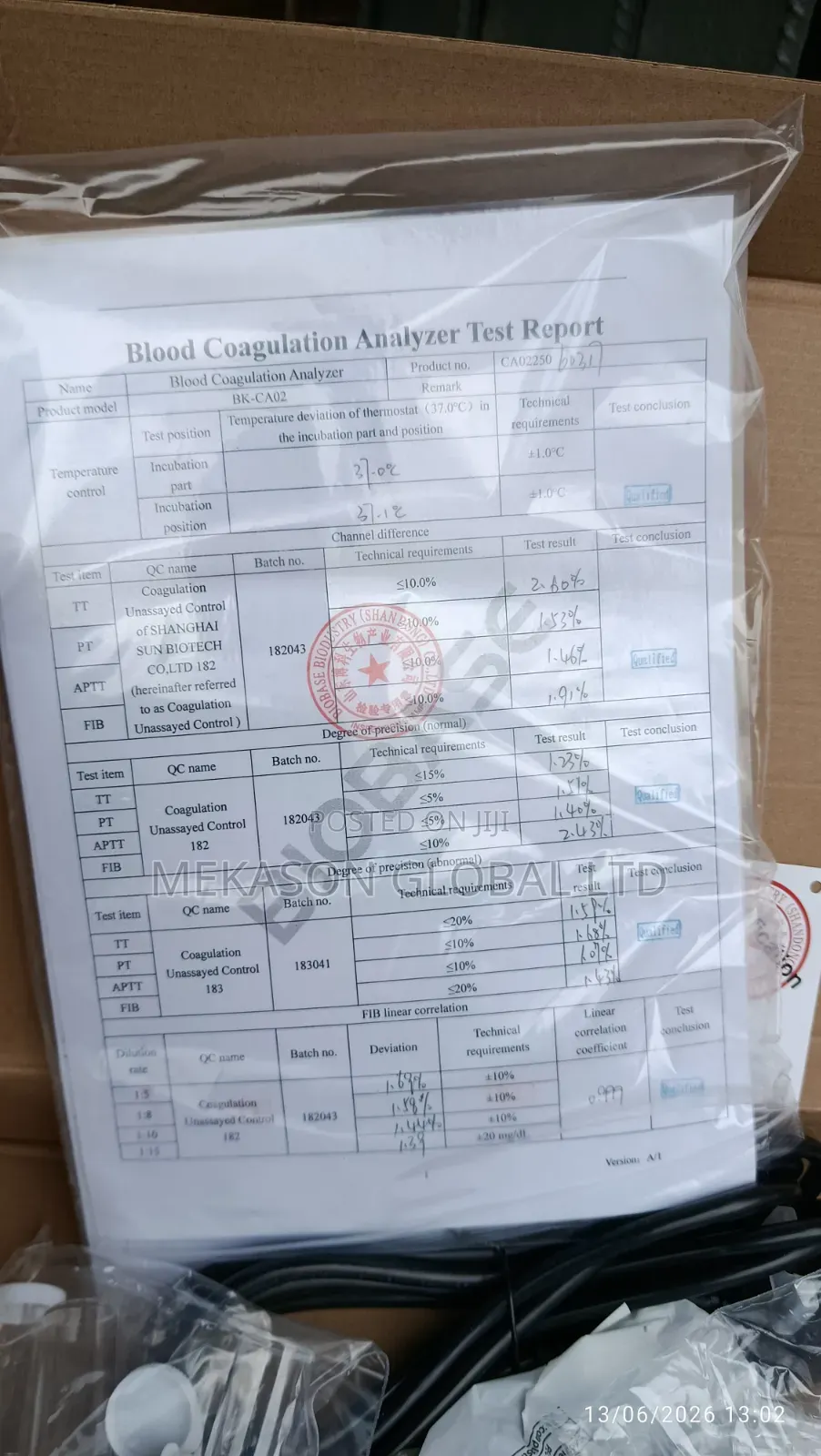 Coagulation Analyser Biobase
