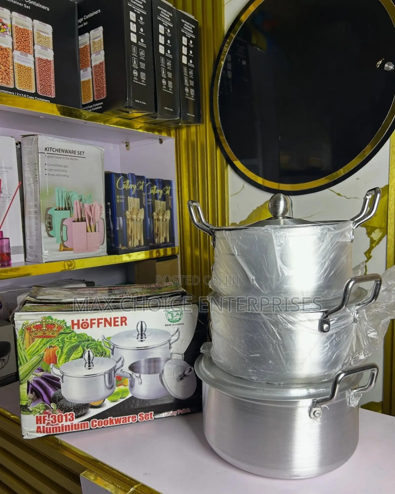 3pcs Hoffner Thickened Aluminium Cookware/Pot Set (Hf - 3013)