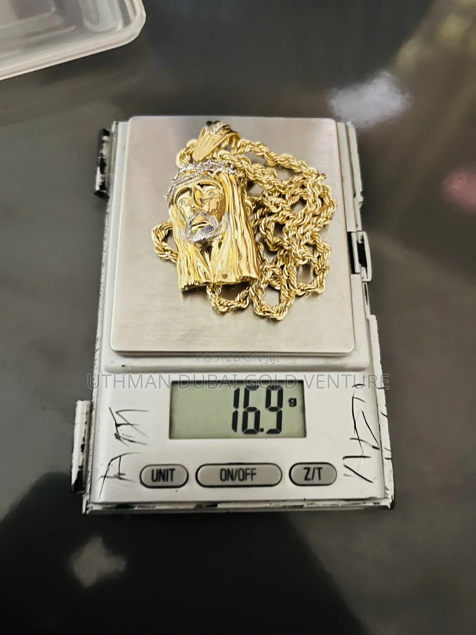 Brand New Twist Necklace and Jesus Head Pendant