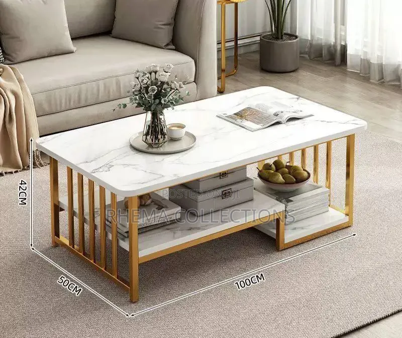Double Layer Slate Center Table