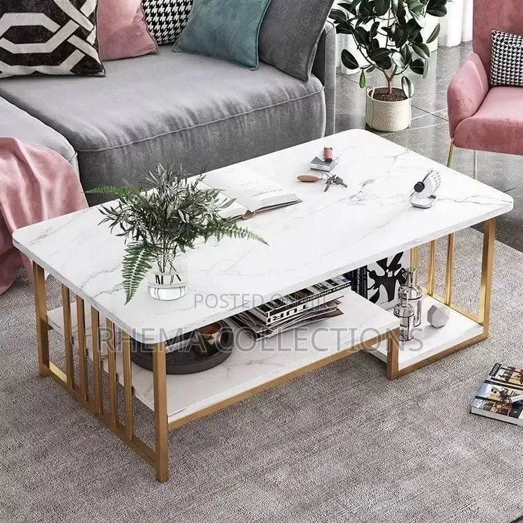 Double Layer Slate Center Table