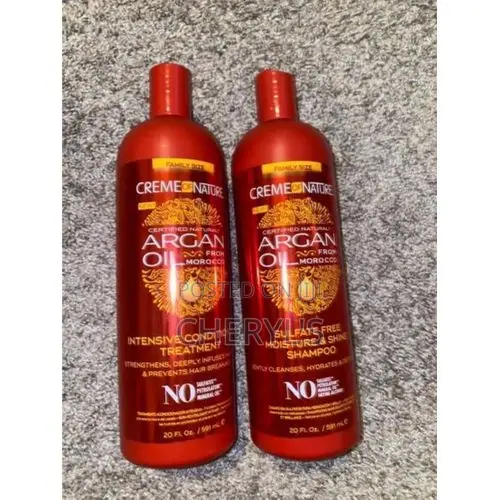 Argan Oil Shine Shampoo With Intensive Conditioner Treatment.
