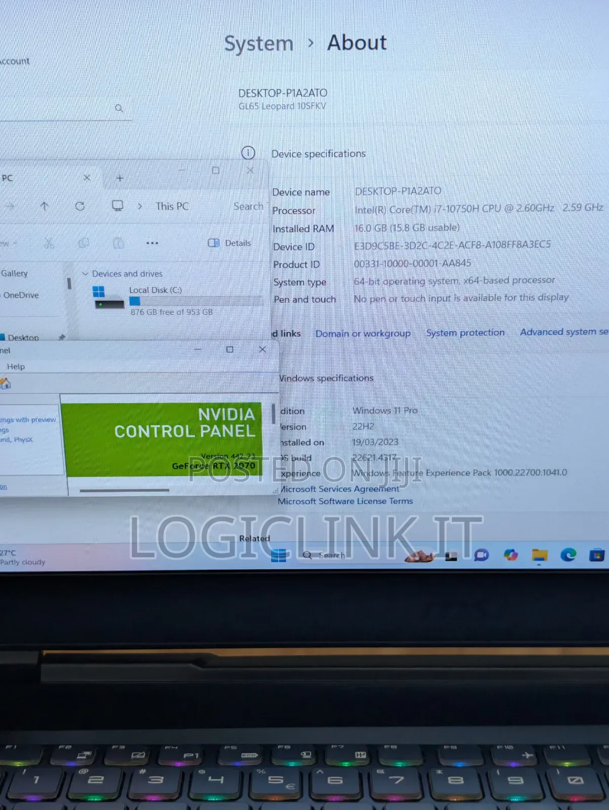 Laptop MSI Pulse GL66 16GB Intel Core i7 SSD 1T