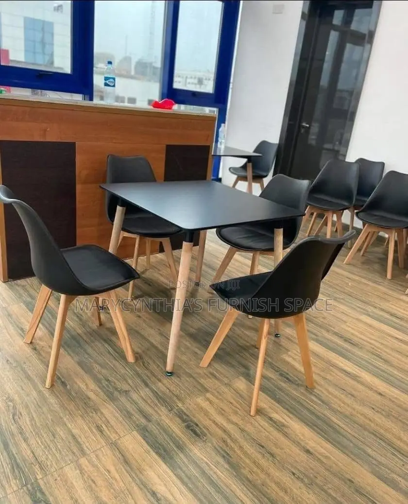 4-Seater Restaurant Set – Available in Black White