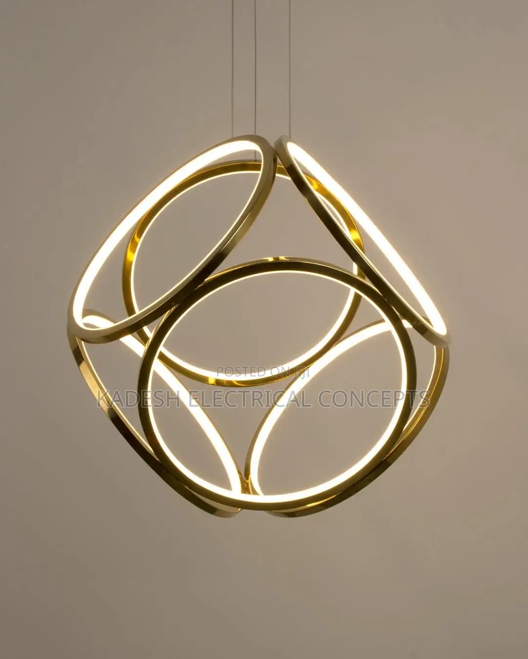 Nordic Gold Circle Pendant Light Led Lamp for Dining Room Living Room