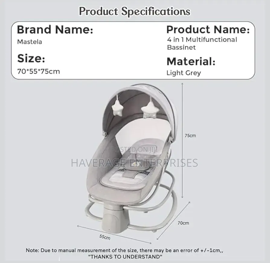 Mastela 4 in 1 Swing Rocker Automatic for Newborn Baby 0 to 18