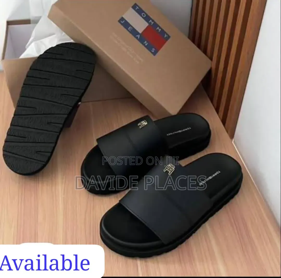 Original Quality Tommy Jean Leather Unisex Slide