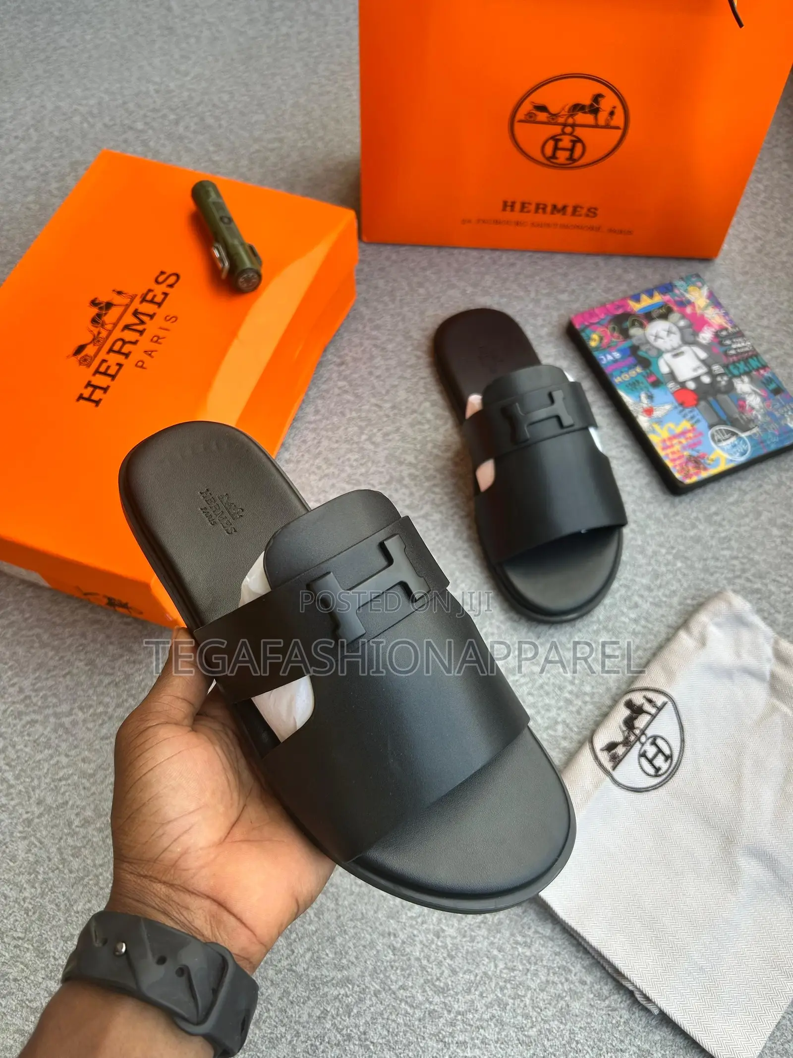 Hermès-Paris -Quality Leather Slide