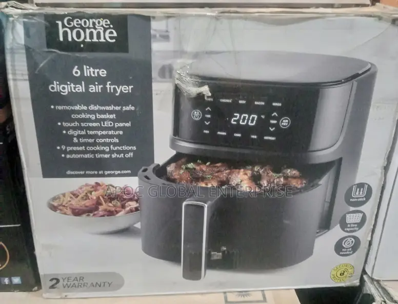 George Home Black 6l Digital Air Fryer